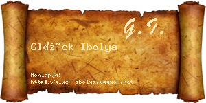 Glück Ibolya névjegykártya