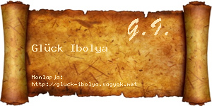 Glück Ibolya névjegykártya