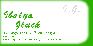 ibolya gluck business card